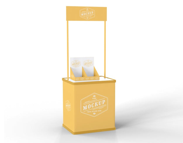 Minimalist Yellow Exhibitor Mock-Up Psd