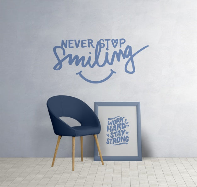 Minimalistic Furniture With Motivational Quotes Psd
