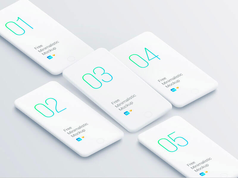 Minimalistic Smartphones Mockups