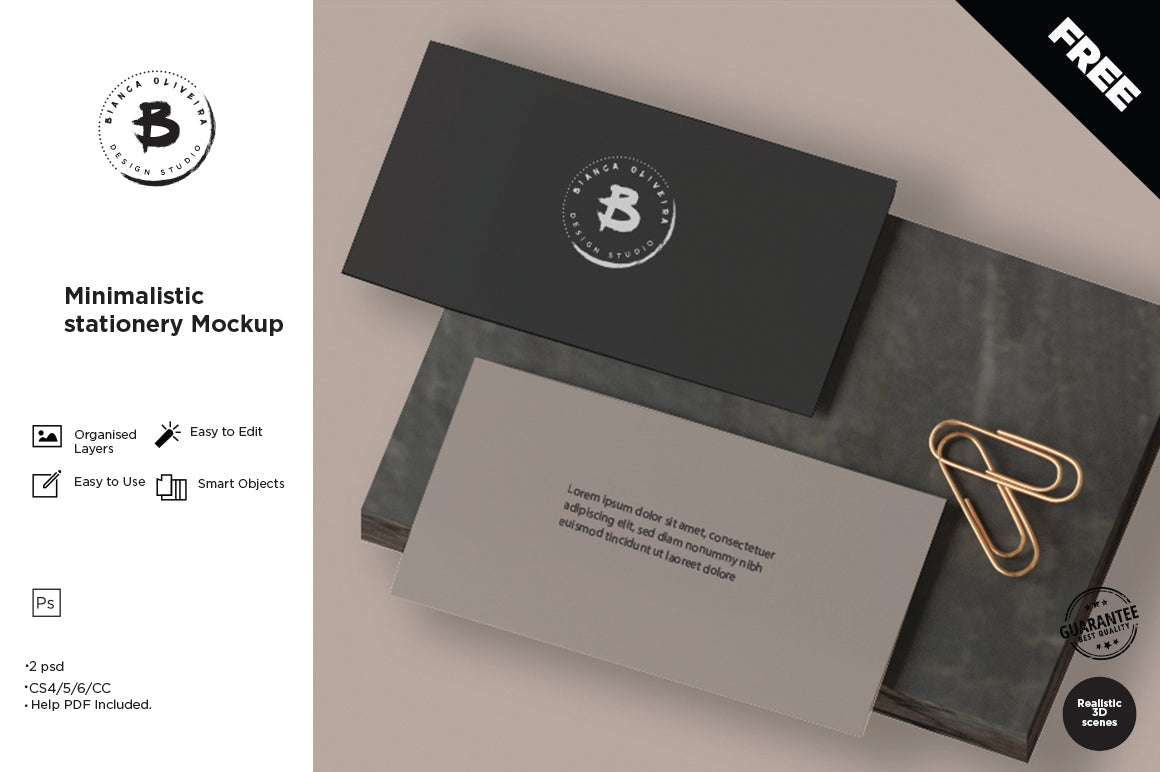Minimalistic Stationery Mockup