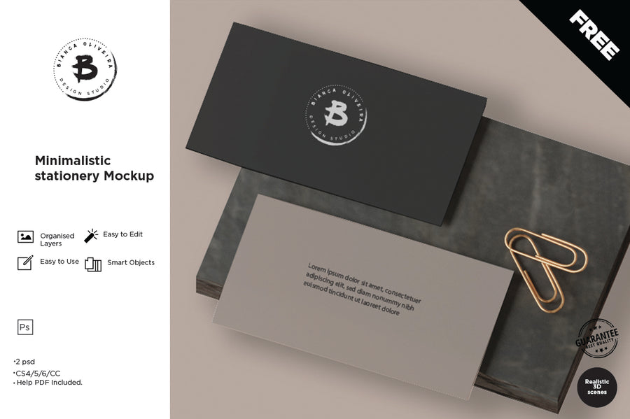 Minimalistic Stationery Mockup