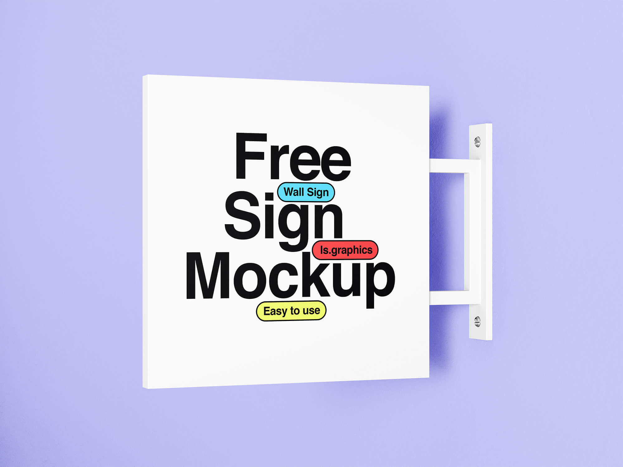 Minimalistic Wall Sign Mockup