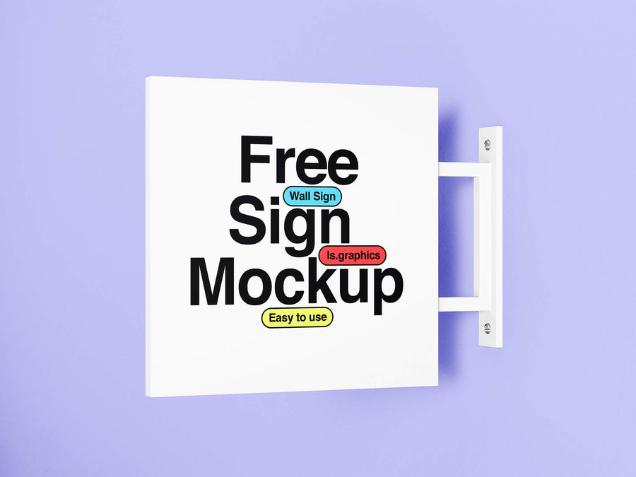 Minimalistic Wall Sign Mockup