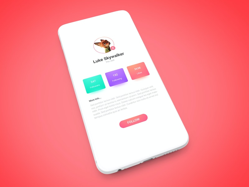 Minimalistic White App Screen Mockup