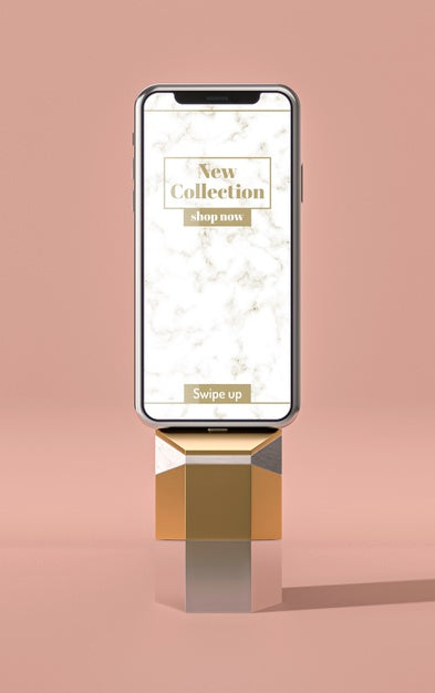 Mobile Phone 3D Mock-Up Front View Psd