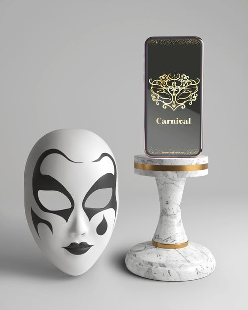 Mobile Phone Carnival App Mock-Up And Mask Psd
