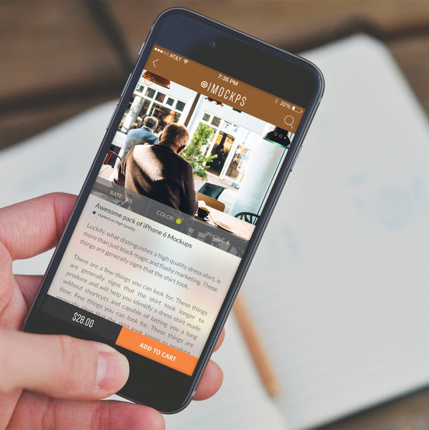 Mobile Phone Screen Mock Up Design Psd