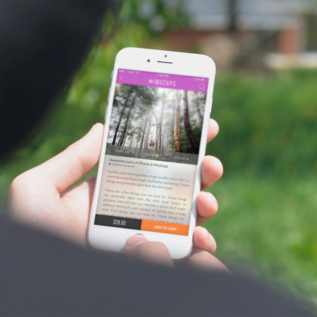 Mobile Phone Screen Mock Up Design Psd