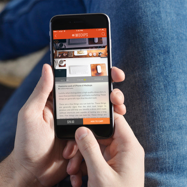 Mobile Phone Screen Mock Up Design Psd