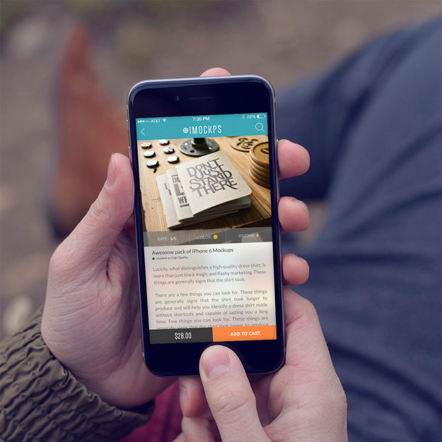 Mobile Phone Screen Mock Up Design Psd