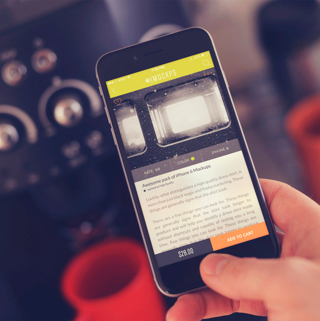 Mobile Phone Screen Mock Up Design Psd