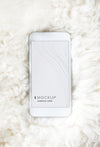 Mobile Phone Screen Mockup On Fur Surface Psd
