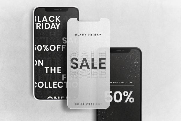 Mobile Phone Screens Mockup Psd
