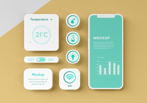 Mobile Phone User Interface Mock-Up Psd