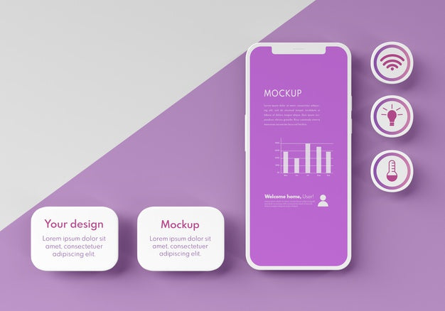 Mobile Phone User Interface Mock-Up Psd