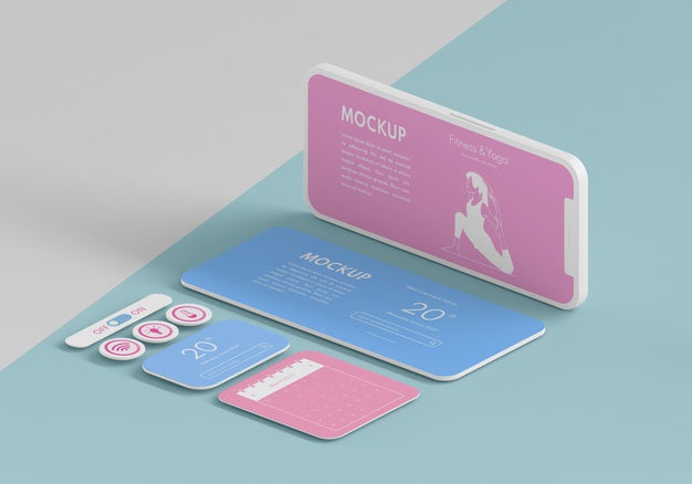 Mobile Phone User Interface Mock-Up Psd