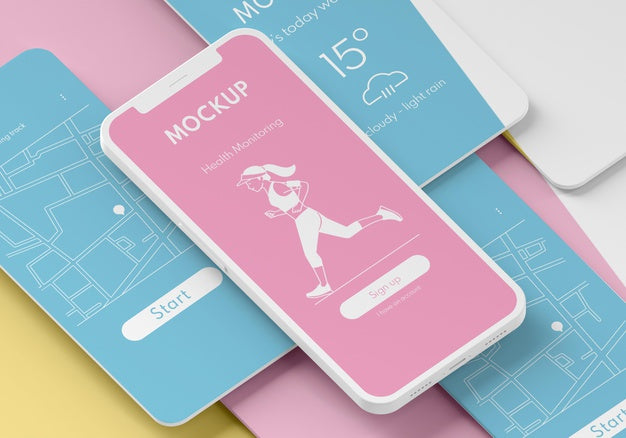 Mobile Phone User Interface Mock-Up Psd