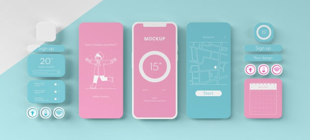 Mobile Phone User Interface Mock-Up Psd