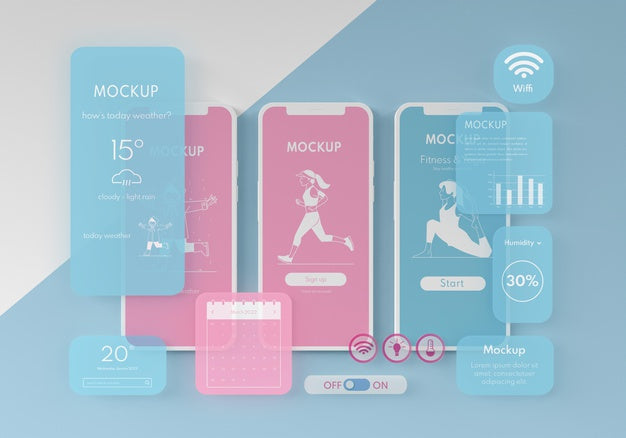 Mobile Phone User Interface Mock-Up Psd