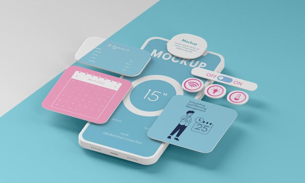 Mobile Phone User Interface Mock-Up Psd