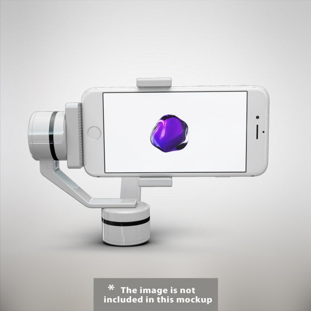 Mobile Phone With Selfie Stick Mock Up Psd