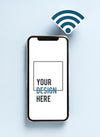 Mobile Phone With Wifi Icon Psd
