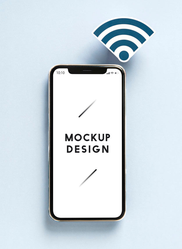 Mobile Phone With Wifi Icon Psd