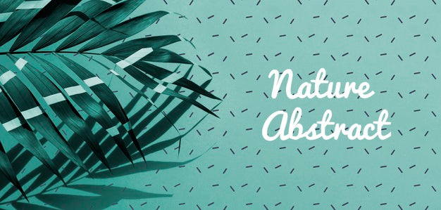 Mock-Up Abstract Paint On Plant Leaves Psd