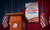 Mock-Up American Election Podium Psd