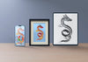 Mock-Up And Frame With Snake Sketch Psd