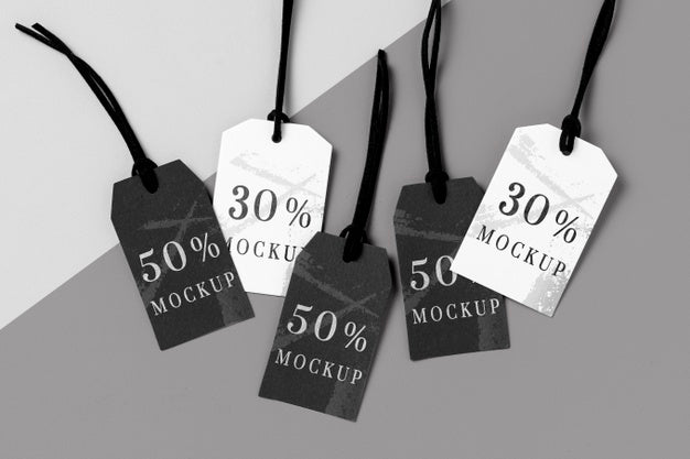 Mock-Up Arrangement Of Clothing Labels Psd