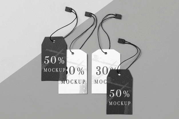 Mock-Up Arrangement Of Clothing Labels Psd