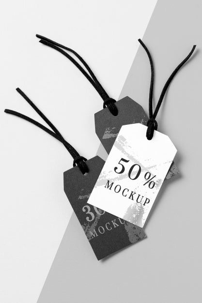 Mock-Up Arrangement Of Clothing Tags Psd