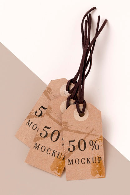 Mock-Up Arrangement Of Clothing Tags Psd