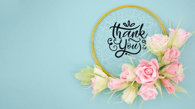 Mock-Up Artistic Floral Frame With Motivational Message Psd