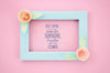 Mock-Up Artistic Frame With Positive Message Psd
