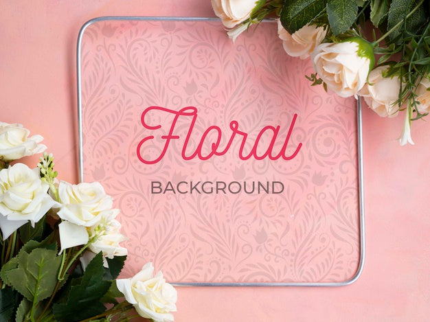 Mock-Up Blooming Flowers Bouquet Psd
