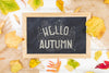 Mock-Up Board With Chalk Message For Autumn Psd