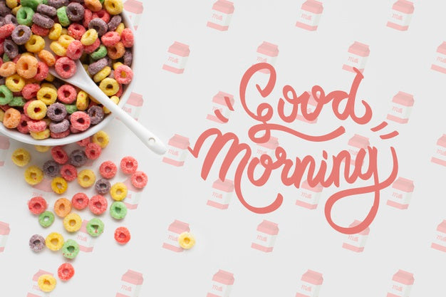 Mock-Up Breakfast With Cereals Psd
