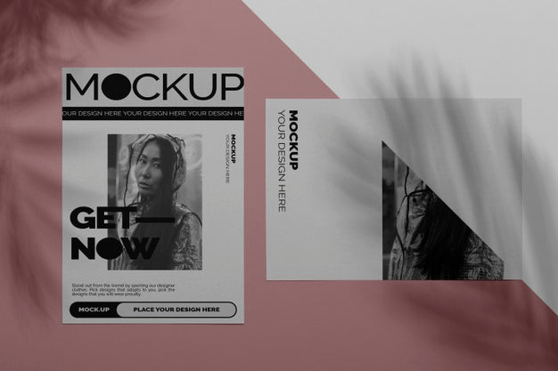 Mock Up Brochure Shadow Overlay Concept Psd