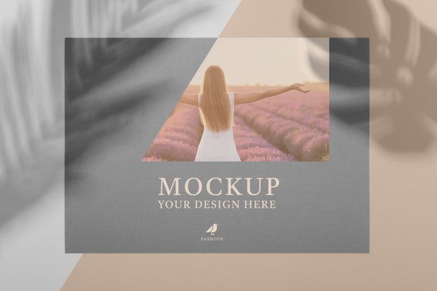 Mock Up Brochure Shadow Overlay Concept Psd