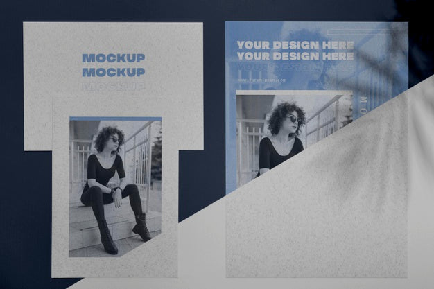 Mock Up Brochure Shadow Overlay Concept Psd