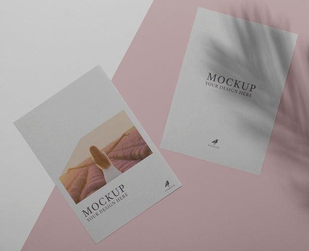 Mock Up Brochure Shadow Overlay Concept Psd