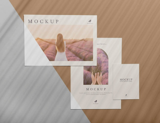 Mock Up Brochure Shadow Overlay Psd