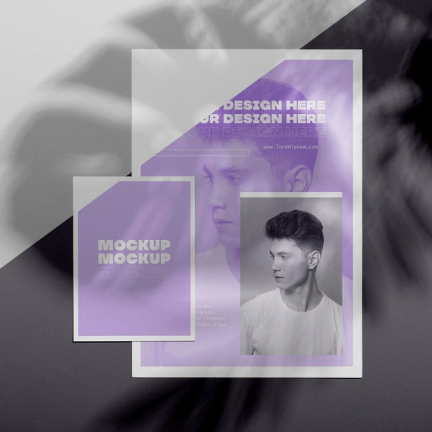Mock Up Brochure Shadow Overlay Psd