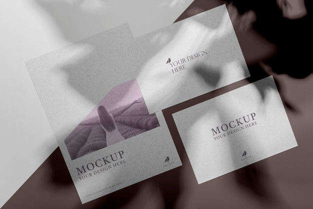 Mock Up Brochure Shadow Overlay Psd