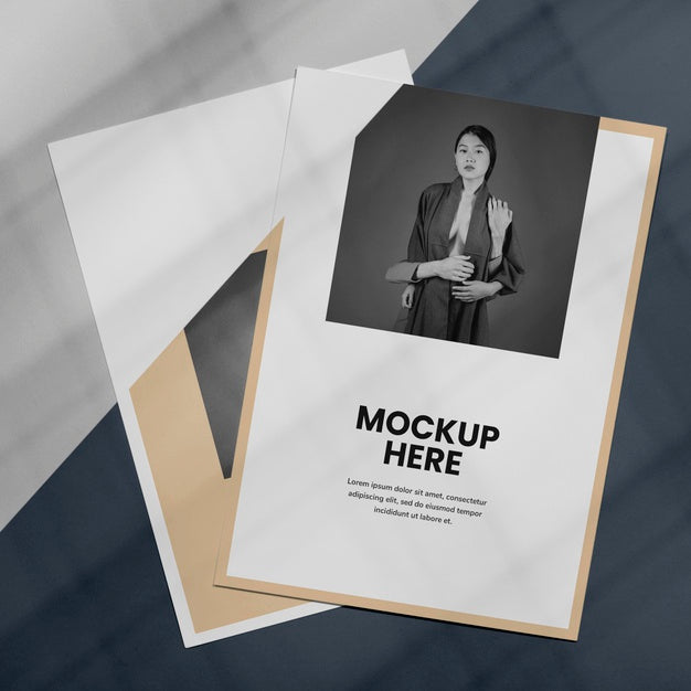 Mock Up Brochure Shadow Overlay Psd