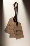 Mock-Up Brown Price Tags Hanging Psd