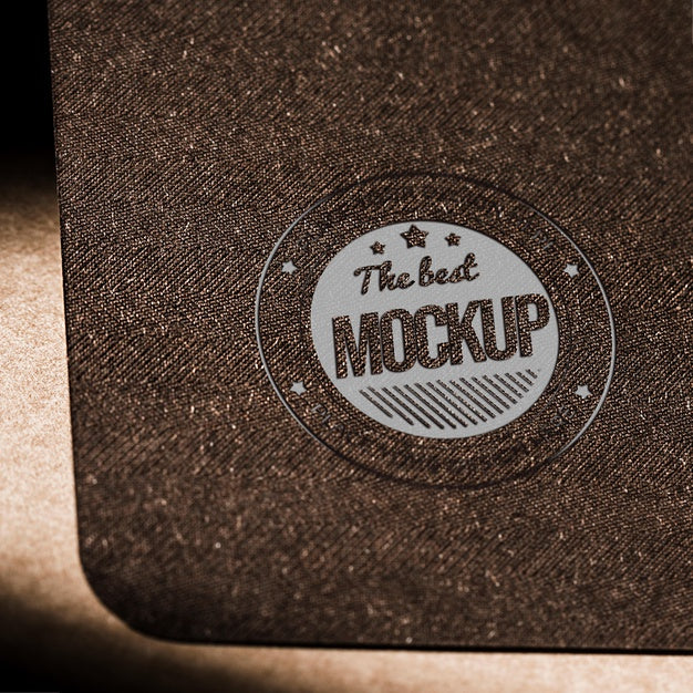 Mock-Up Business Paper Card With Texture Psd