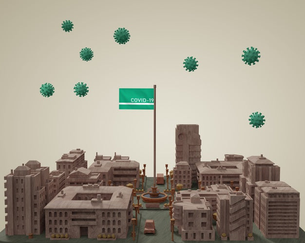 Mock-Up City Building Model Psd